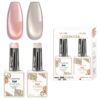 Cosmotek Cat Eye Duo Gel Set: Rose Quartz & Birch                       Cosmotek Cat Eye Duo Gel Set - CTK-D11 – Premium Magnetic Gel Polish with Blush Pink & Silver Grey Shimmer (2 x 15ml)