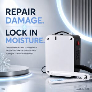 Professional Cryotherapy Hair Iron – Sub-Zero Cold Therapy Device for Cuticle Sealing, Damage Repair & Intense Shine