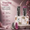 Cosmotek Cat Eye Duo Gel Polish Set – 15ml Soak-Off Magnetic Velvet & Halo Nail Art Kit in Gunmetal & Berry Wine