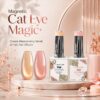 Cosmotek Cat Eye Duo Gel Polish Set – 15ml Magnetic Velvet & Halo Effect Nail Art Kit in Rose Quartz & Birch