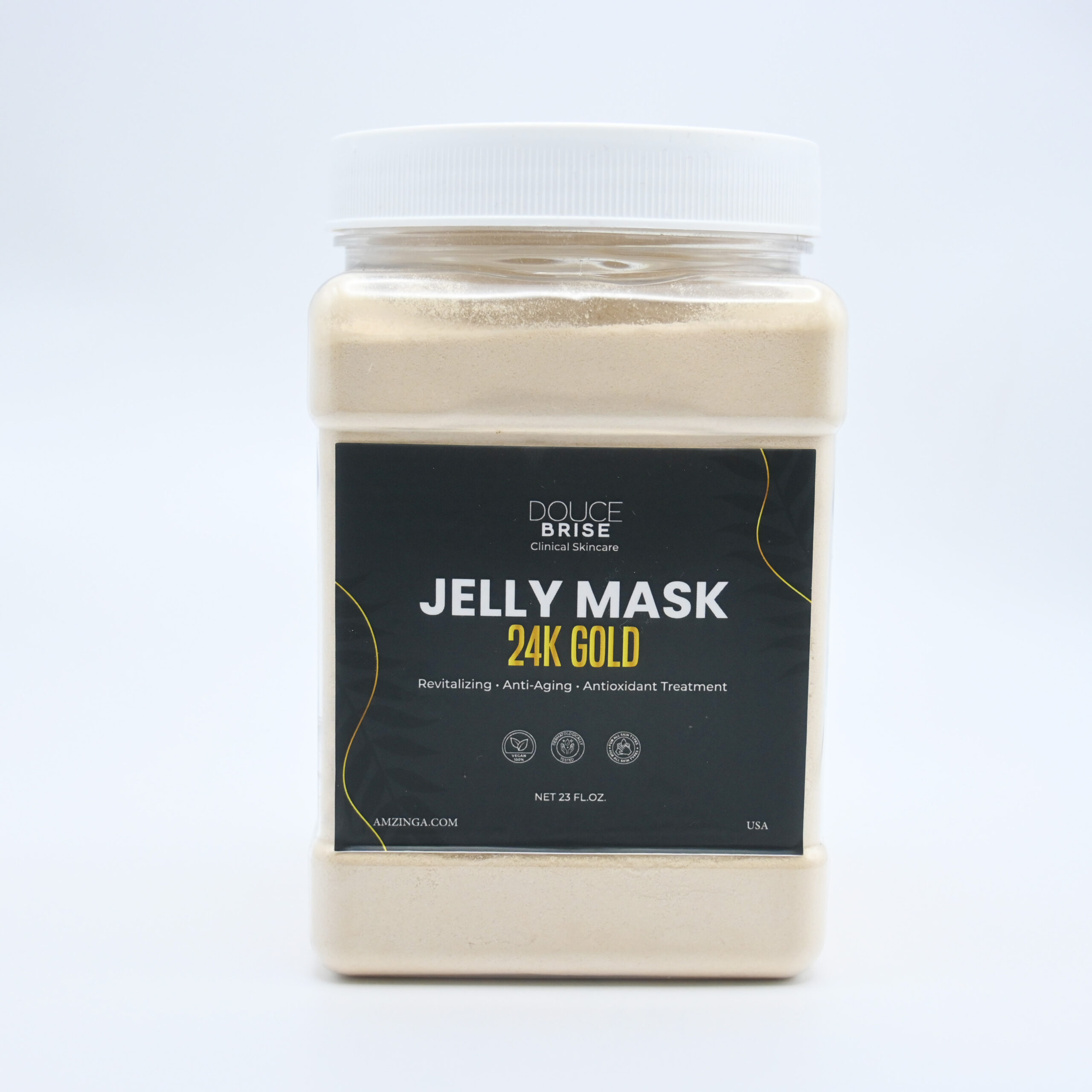 DOUCE BRISE 24K Gold Jelly Mask – Clinical Skincare Revitalizing & Anti-Aging Treatment – Firming Gold Gel Face Mask for Uneven Skin Tone, Dullness & Loss of Elasticity – Korean Beauty, Spa Quality Skincare, Large 23 fl. oz. Jar, Luxury Gift for Women