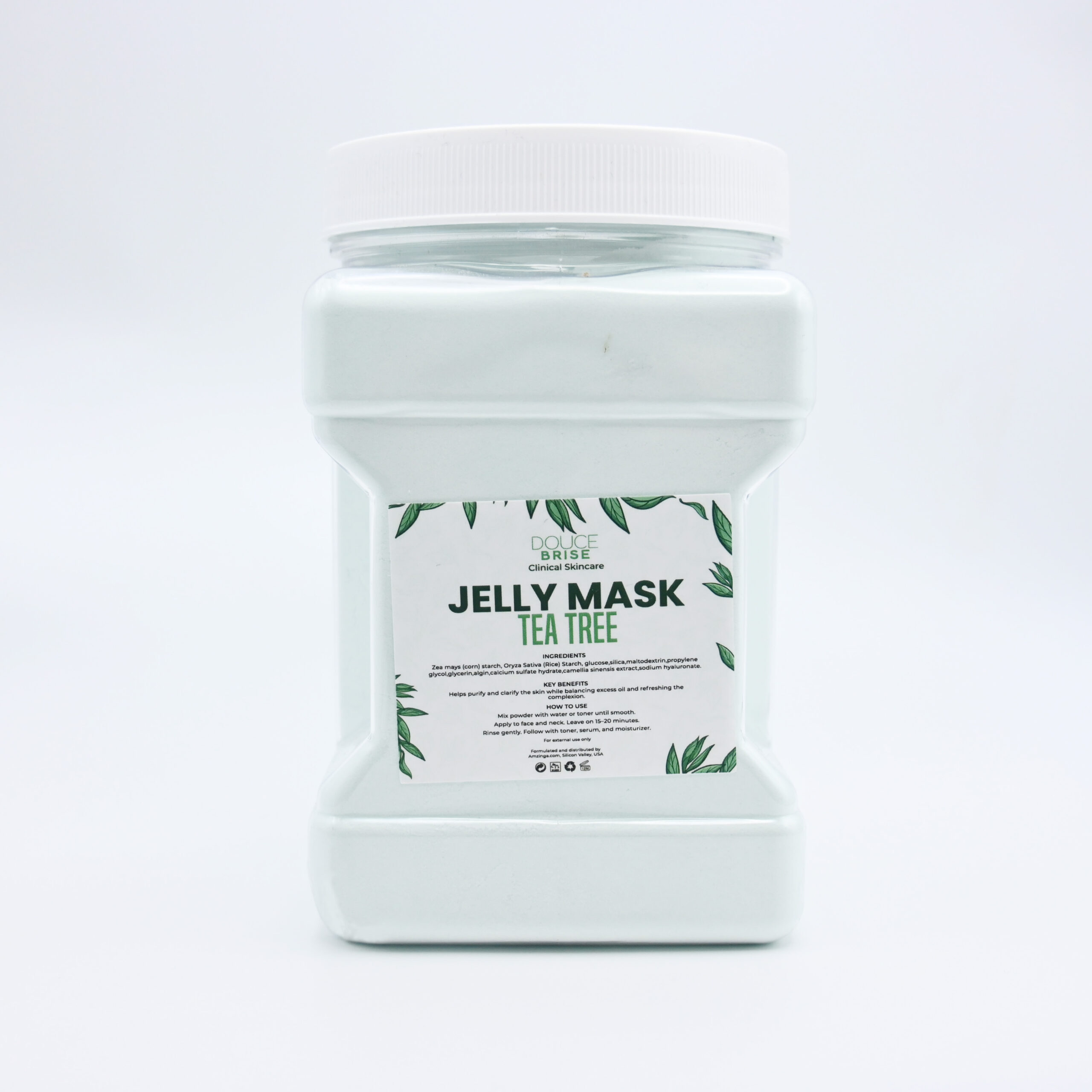 DOUCE BRISE Tea Tree Jelly Mask – Clinical Skincare Oil-Balancing & Soothing Treatment – Calming Gel Mask with Tea Tree Oil for Acne-Prone, Oily & Congested Skin – Mattifying Face Mask for Excess Oil Control, Blemish Prevention & Pore Tightening – Natural Antibacterial, Gentle Clarifying – Korean Beauty, Spa Quality, Large 23 fl. oz. Jar – Gift for Acne-Prone Skin, Self-Care Essential