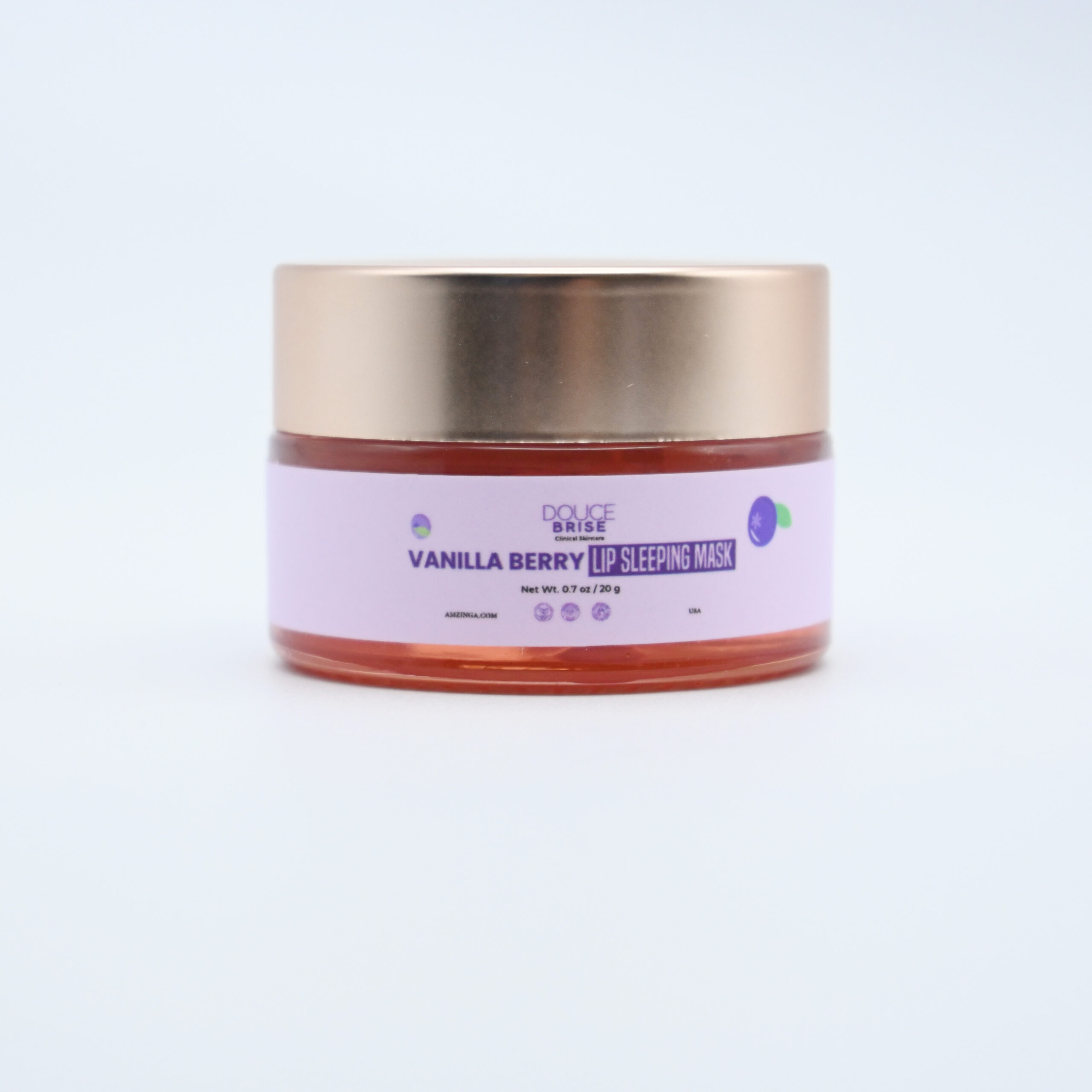 DOUCE BRISE Vanilla Berry Lip Sleeping Mask – Clinical Skincare Intensive Overnight Lip Treatment – Hydrating Lip Mask for Dry, Chapped, Flaky Lips – Nourishing Night Cream for Soft, Smooth, Kissable Lips by Morning – Korean Beauty, Clinical Lip Care – Vanilla Berry Scent – Gift for Her, Stocking Stuffer, Beauty Sleep Essential (20g / 0.7 oz)