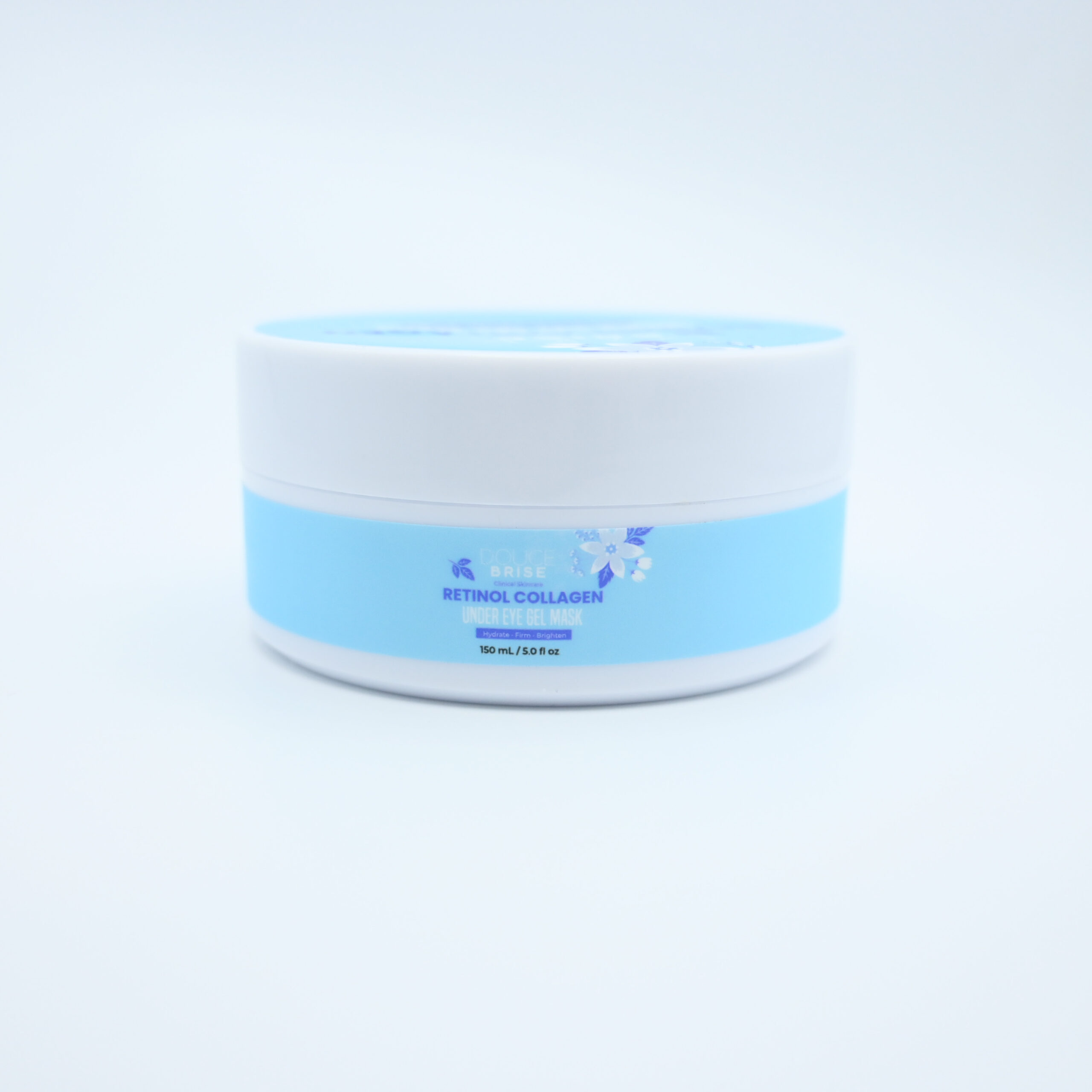 DOUCE BRISE Retinol Collagen Under Eye Gel Mask – Clinical Skincare to Hydrate, Firm & Brighten – Retinol & Collagen Under Eye Patches for Dark Circles, Puffy Eyes, Fine Lines & Wrinkles – Anti-Aging Firming Gel Mask for Even Skin Tone & Elasticity – Korean Beauty, Spa Quality Skincare, Large 150 mL / 5.0 fl oz Jar, Luxury Gift for Women