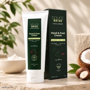 DOUCE BRISE Hand & Foot Cream – Clinical Skincare for Deep Hydration & Protection – Intensive Moisturizing Cream for Dry, Cracked Hands & Feet – Non-Greasy, Fast-Absorbing Formula for Rough Skin, Cracked Heels & Calluses – Salon Quality, Dermatologist Tested, Large 240 ml / 8 fl oz Tube – Luxury Gift for Women, Self-Care Essential for Family
