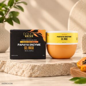 DOUCE BRISE Papaya Enzyme Gel Mask – Clinical Skincare to Hydrate, Glow & Renew – Gentle Exfoliating Gel Mask with Natural Papaya Extract for Dull Skin, Uneven Tone & Rough Texture – Brightening Face Mask for Radiant, Smooth, Hydrated Skin – Korean Beauty, Spa Quality, Gentle Chemical Exfoliant (150 mL / 5.0 fl oz) – Gift for Women, Self-Care Essential