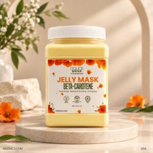 DOUCE BRISE Beta-Carotene Jelly Mask – Clinical Skincare Revitalizing & Radiance-Boosting Treatment – Brightening Gel Face Mask with Vitamin A & Antioxidants for Dull Skin, Uneven Tone & Loss of Glow – Korean Beauty, Spa Quality Skincare, Large 23 fl. oz. Jar, Luxury Gift for Women