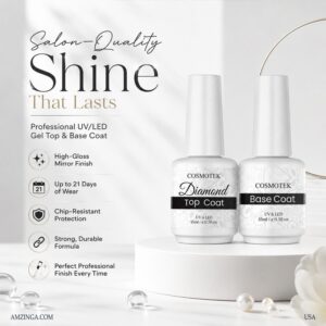 Professional UV/LED Gel Nail Essentials for Long-Lasting Shine, Chip-Resistant Protection, and Salon-Quality Results at Home