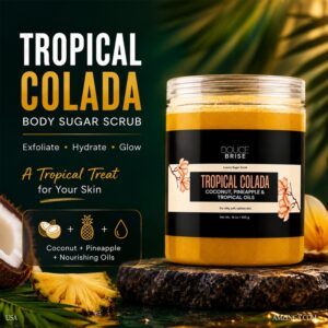 Exfoliating and Hydrating Body Sugar Scrub with Coconut, Pineapple & Tropical Oils