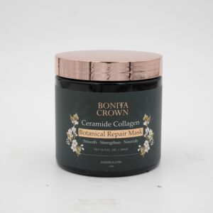 Bonita Crown Ceramide Collagen Botanical Repair Mask for Smooth, Strong, and Nourished Hair - 500ml
