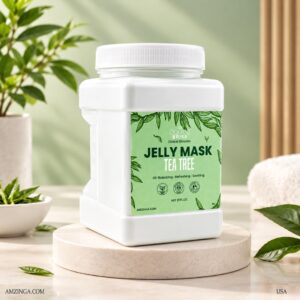 DOUCE BRISE Tea Tree Jelly Mask – Clinical Skincare Oil-Balancing & Soothing Treatment – Calming Gel Mask with Tea Tree Oil for Acne-Prone, Oily & Congested Skin – Mattifying Face Mask for Excess Oil Control, Blemish Prevention & Pore Tightening – Natural Antibacterial, Gentle Clarifying – Korean Beauty, Spa Quality, Large 23 fl. oz. Jar – Gift for Acne-Prone Skin, Self-Care Essential