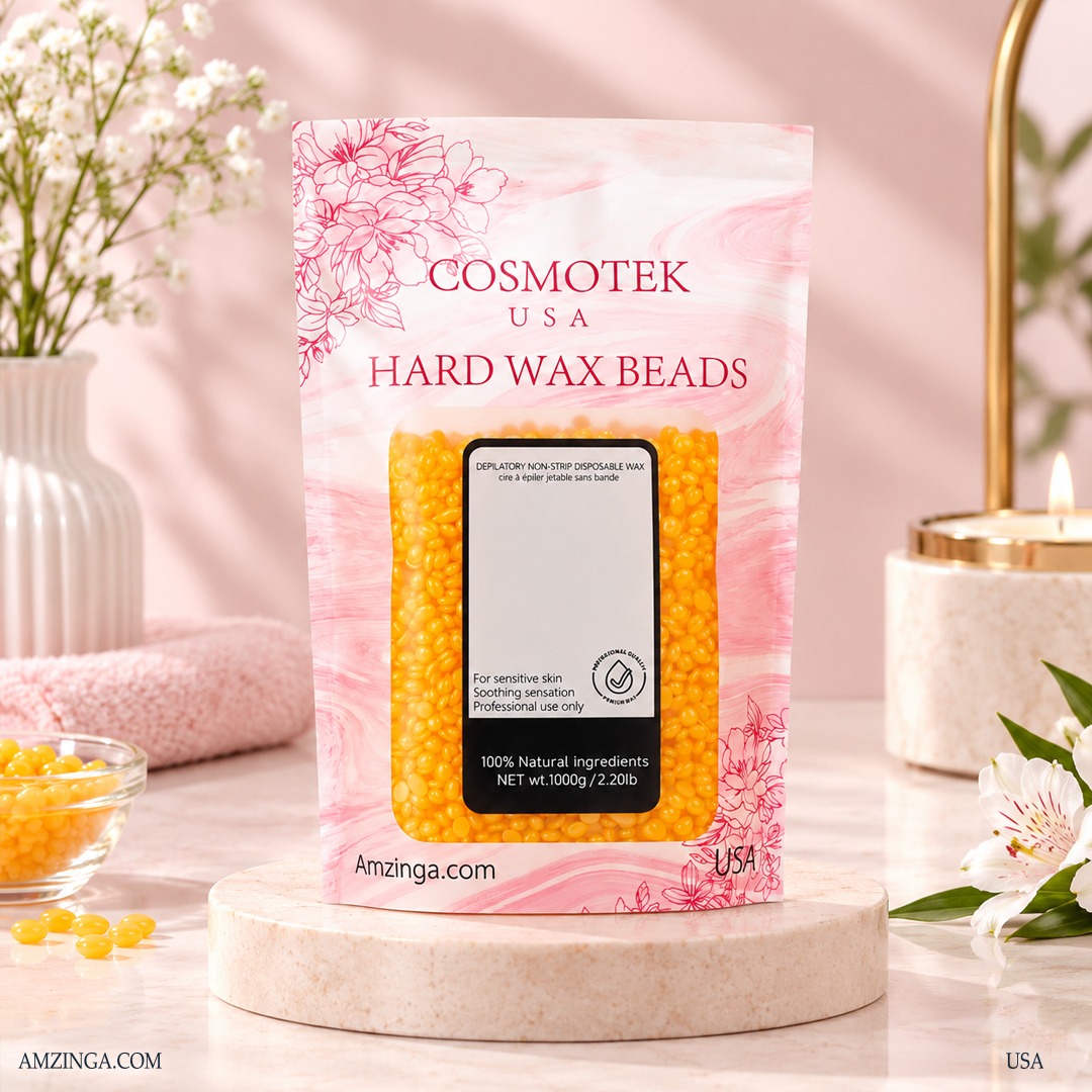 Hard Wax Beads for Hair Removal – Orange - Coarse Body Hair Formula – Brazilian, Underarms, Back Chest, Bikini Area Waxing – Large 2.2lb for Wax Warmers