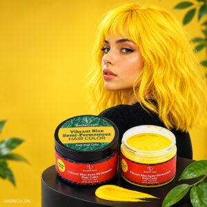 Yellow Passion Semi-Permanent Hair Color – BonitaCrown 4oz – Vibrant Bright Yellow Hair Dye with Nourishing Oils for Professional or At-Home Use – Salon Quality, Ammonia-Free, Long-Lasting Fashion Color – Fade-Resistant, Color-Depositing Formula for Vivid Yellow, Punk & Alternative Hairstyles – Cruelty-Free – Made in USA – Gift for Hair Color Enthusiasts
